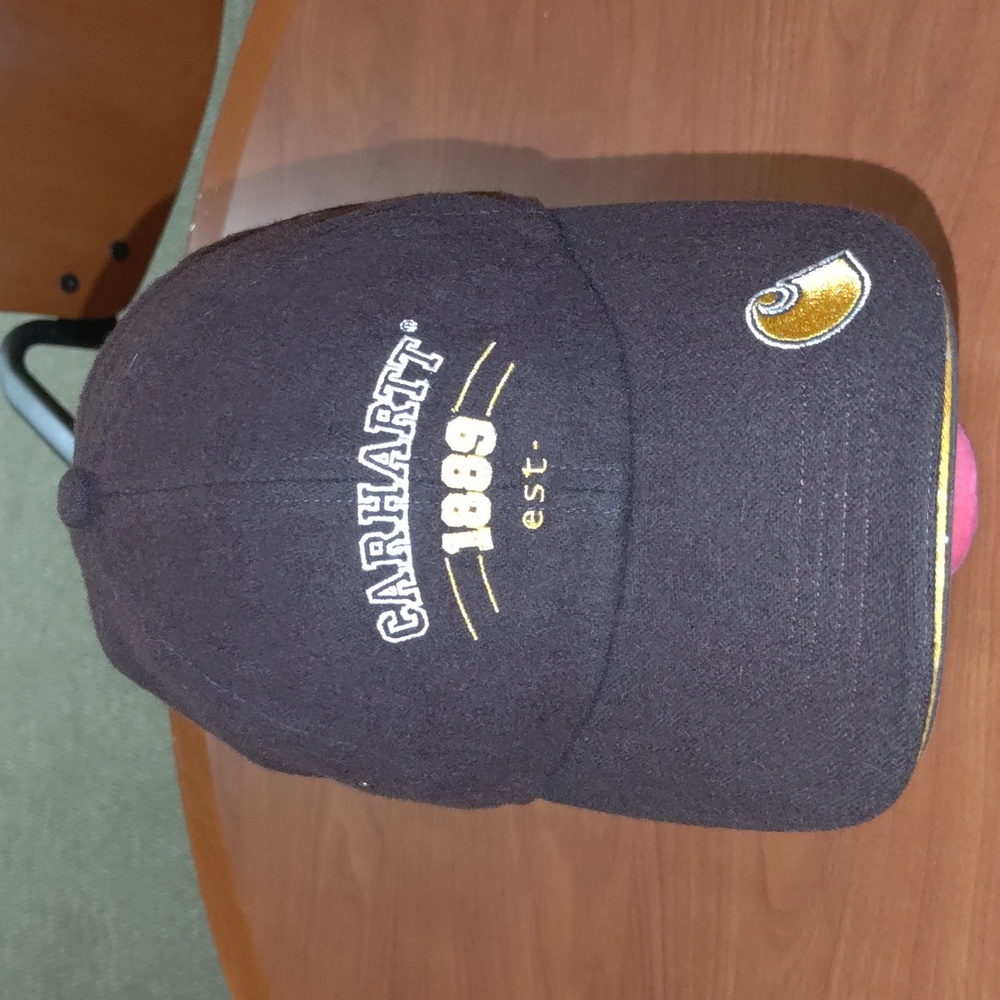 Carhartt Embroidered Logo Letters Wool Blend Strapback Hat